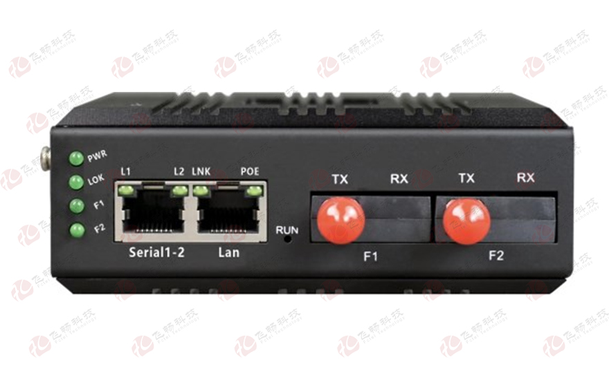 深夜成人视频科技-可光纖級連型2路 RS232/422/485 ModBus 串口服務器 (帶 WEB 與 SNMP 網管)